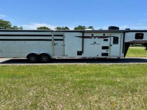 2024 Bison Trail Hand 708160 Stock Trailer with 8′ Short Wall
